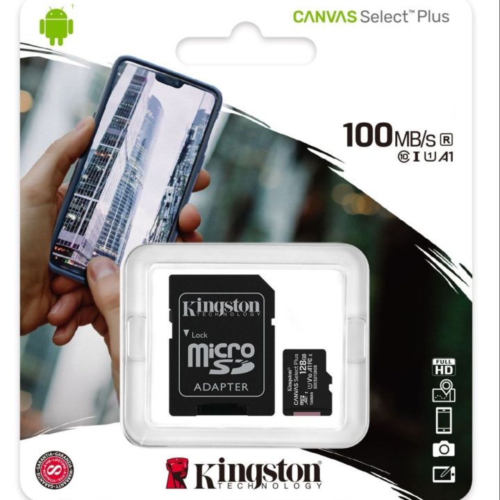 Kingston Genuine 32GB 64GB 128GB 256GB A1 Micro SD Memory Card 100MB/s Class 10