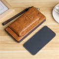 Leather Wallets for Men Zipper Capacity Wallets Card Holder. 