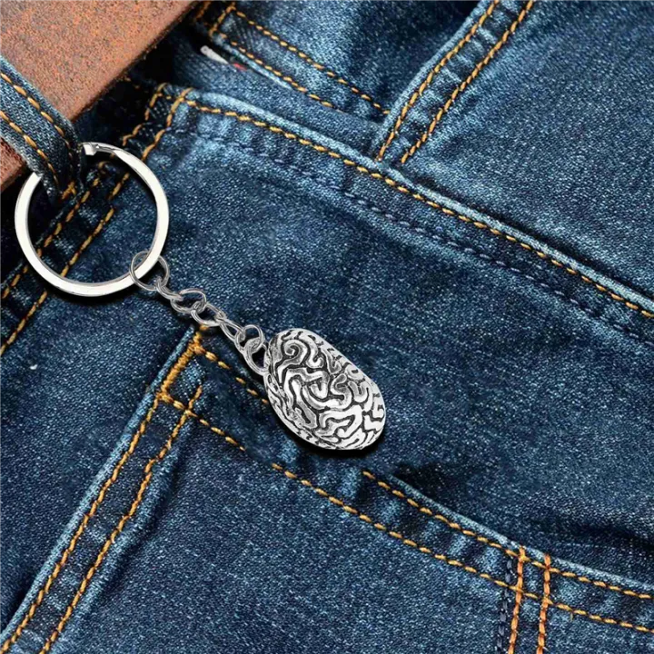 Brain%20Keychain%20Alloy%20Smart%20IQ%20Key%20Ring%20Fob%20Chain%20Medicine%20Human%20-%20Image%204