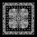 New Unisex Fashion Hip Hop 100% Cotton Bandana Square Scarf 55cm*55cm Black 2025 Paisley Headband Printed For Women/Men/Boys/Girls. 