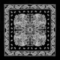 New Unisex Fashion Hip Hop 100% Cotton Bandana Square Scarf 55cm*55cm Black 2025 Paisley Headband Printed For Women/Men/Boys/Girls. 