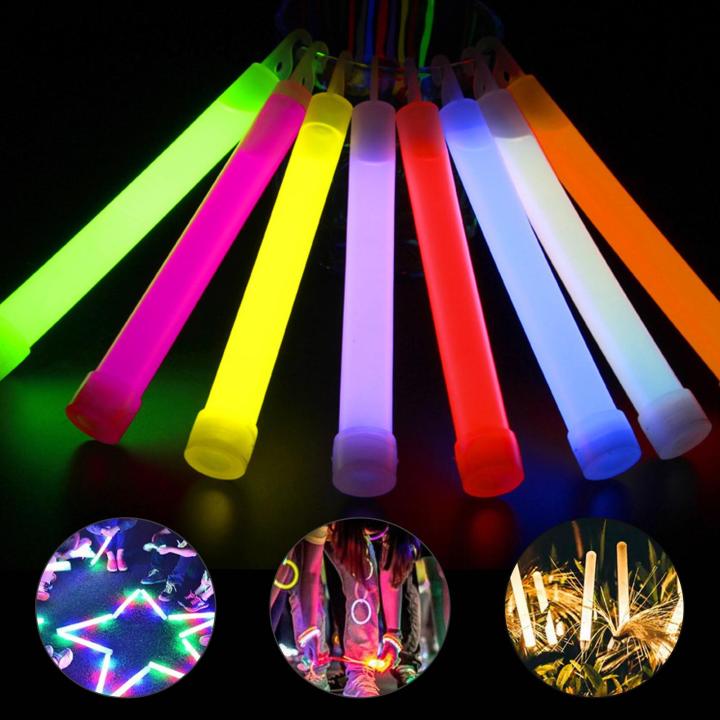 Kids Glowing Sticks 10pcs Kids Glowing Sticks Toy 6 Inches Long Ultra Bright Fluorescent Stick Carnival Festival Neon Party Lights Concert Support Prop Party Favor Campfires Glow Sticks