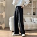 Italian Naples Suit Pants Men's Summer Thin High Waist Straight-Leg ShortsinsHigh Street Trendy Draping Casual Trousers. 