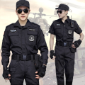 Black Secret Service Spring, Autumn and Winter Clothing Summer Security Uniform Short Sleeve Suit Special Duty Work Clothes Wear-Resistant Cap Belt. 