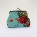 Fashion Rose Flower Canvas Coin Purse Cute Flower Print Mini Bag Coin Bag Wallet Encounter. 
