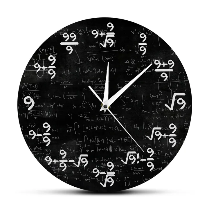 The%20Nines%20Math%20Wall%20Clock%20Number%209%20Math%20Modern%20Clock%20Wall%20Watch%20Math%20Equation%20The%20Clock%20of%209s%20Formulas%20Mathematical%20Wall%20Art%20-%20Image%203