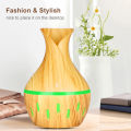 Aroma Diffuser 300ML Aromatherapy Essential Oil Diffuser Air Humidifier Purifier Vase Shape Mist Maker with LED Lights for Home & Office. 