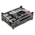 Raspberry Pi 4 Case 9 Layer Protection Optional Cooling Fan Heat Sink For Raspberry Pi 4 Model B Pi 4. 