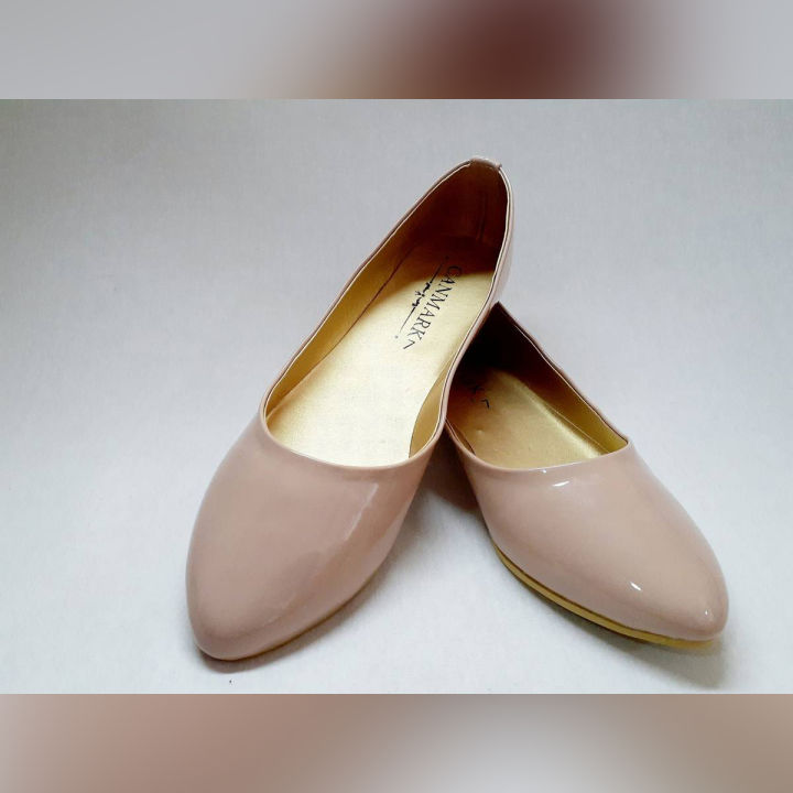 Ladies%20Flat%20Shoes%20(Beige)%20court%20shoes%20girls%20women%20shoes%20-%20Image%202