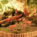 6 Pieces Woodland Animals Figures Forest Creatures Figurines Squirrel Deer Rabbit Family Figurines Miniature Toys. 