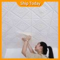 ❤READY STOCK❤Ceiling Wall Paper Dinding 3D wall paper Waterproof Moistureproof Foam Brick 3D Solid Wall Sticker Background Wall Ceiling Sticker wallpaper siling hiasan dinding. 