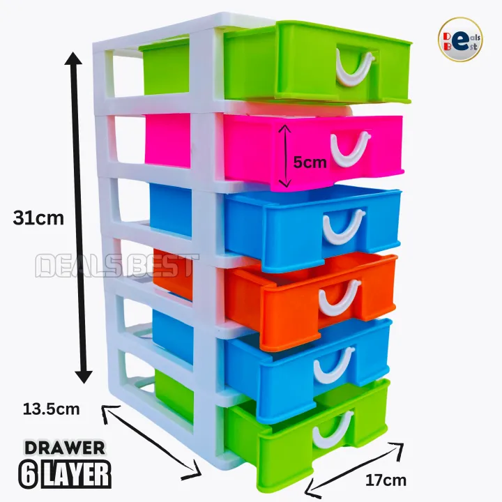 6%20In%201%20Small%20Drawer%206%20Layer%20Plastic%20Multicolor%20Storage%20Box%20For%20Medicine,%20Stationary,%20Cosmetics,%20Money,%20Jewelry%20And%20Other%20Small%20Items%20(Dimension%20:%2031cm%20x%2017cm%20x%2013.5cm)%20-%20Image%204