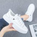 White Women's Shoes Hot Sale 2024 White Shoes Sneakers Breathable New Sports Summer Versatile Thick-Soled Daddy Spring and Autumn. 