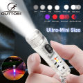 Outtobe Rechargeable Mini light Keychain Torch with Buckle USB Rechargeable LED Light Waterproof Pocket Light EDC for Outdoor. 