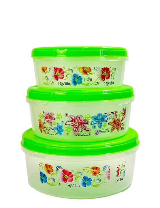 Plastic Multipurpose Storage Containers 3pcs Set For Kitchen