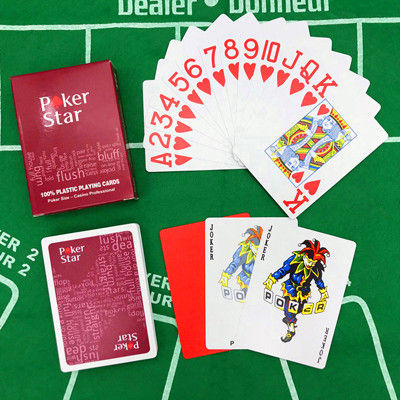 【The Timber Loft】New Hot 2 Sets/Lot Texas Holdem Plastic playing card game poker cards Waterproof and dull polish poker star Board games qenueson