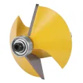 LKPCIGCXM 2Pc 8mm Shank Large 45 Degree Chamfer&Bevel Edging Router Bit Wood Cutting Tool Woodworking Router Bits. 