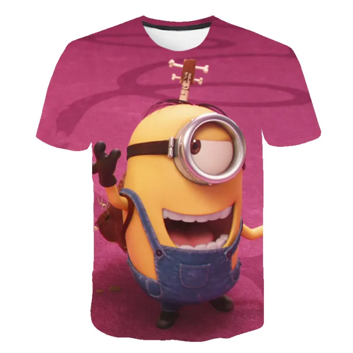 Summer%20T-Shirt%20Girls%20boys%20Captain%20Minionss%20Cartoon%20Print%20kids%20Clothes%20Fashion%20Harajuku%20Children'S%20Clothing%20anime%20T%20Shirt%20-%20Image%204