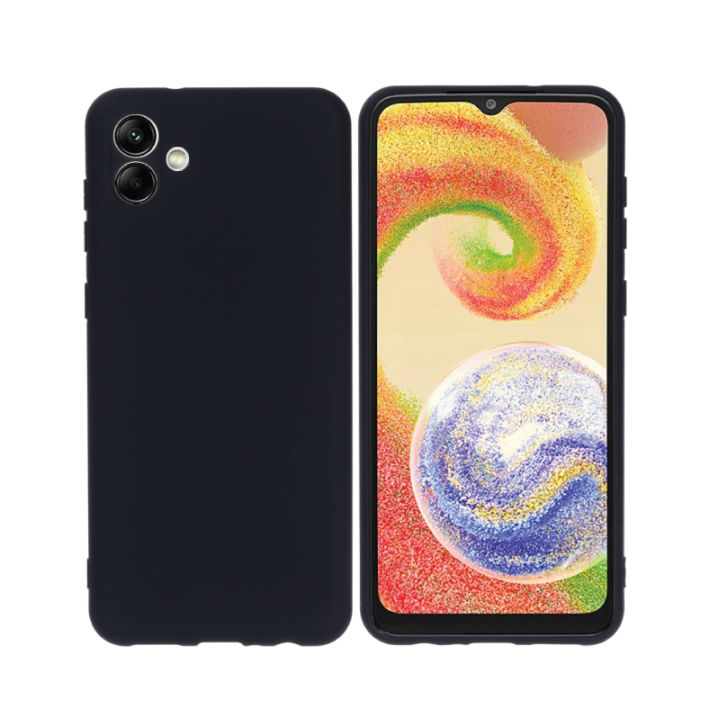 Samsung Galaxy A04 Liquid Silicone Case - Premium Quality Case For Samsung Galaxy A04 - BLACK