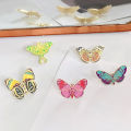 1PC/5PCS Fashion Cartoon Cute Exquisite Colorful Butterfly Insect Enamel Brooch Lovers Badge Gift Clothing Bag Accessories. 