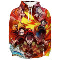2021 3D Printing Hoodies Anime Demon Slayer Men's Sweatshirt Cosplay Kimetsu no Yaiba Nezuko Jacket For Teenager Women Clothes. 