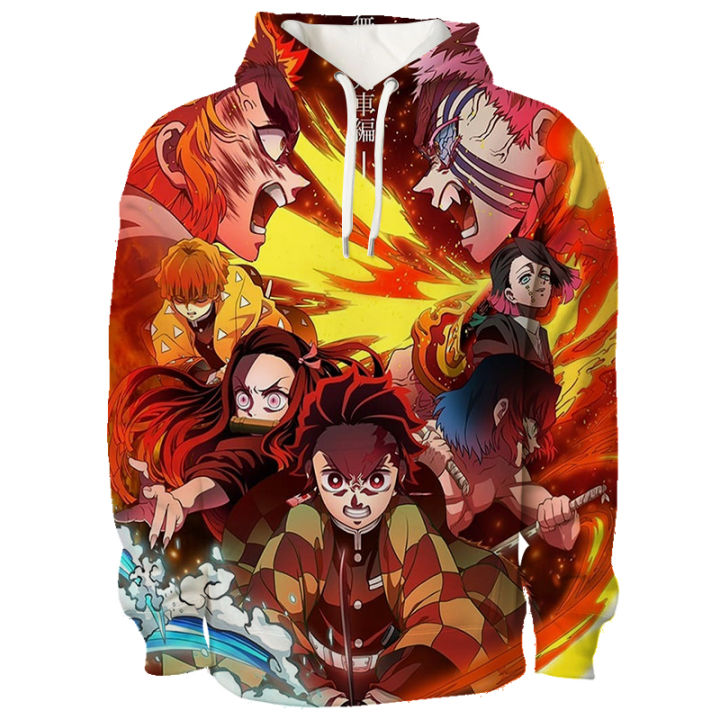 2021 3D Printing Hoodies Anime Demon Slayer Men's Sweatshirt Cosplay Kimetsu no Yaiba Nezuko Jacket For Teenager Women Clothes