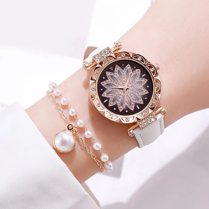 Fashionable%20Women's%20Wristwatch%20Bracelet%20-%20New%205pcs%20Set%20Rhinestone%20Watches%20Luxury%20Women%20Square%20Dial%20Simple%20Wrist%20Watches%20-%20Image%204