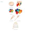 Balls in Cups Montessori Sorting Game for kids Board Game Fine Motor Wooden Toy Preschool Sensory Toys Educational Toys. 