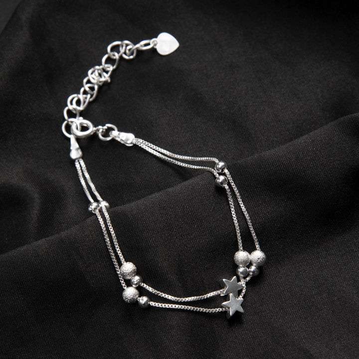 Women%20Double%20Layer%20Star%20Pendant%20Chain%20Bracelets%20Girls%20Sweet%20Charm%20Bangle%20Ladies%20Korean%20Jewellery%20Accessories%20Beads%20Bracelets%20-%20Image%203
