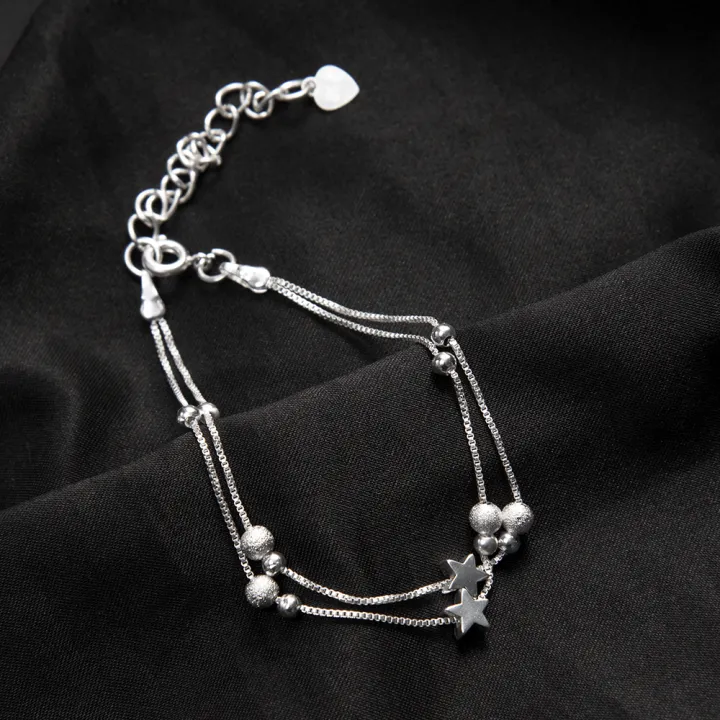 Women%20Double%20Layer%20Star%20Pendant%20Chain%20Bracelets%20Girls%20Sweet%20Charm%20Bangle%20Ladies%20Korean%20Jewellery%20Accessories%20Beads%20Bracelets%20-%20Image%203