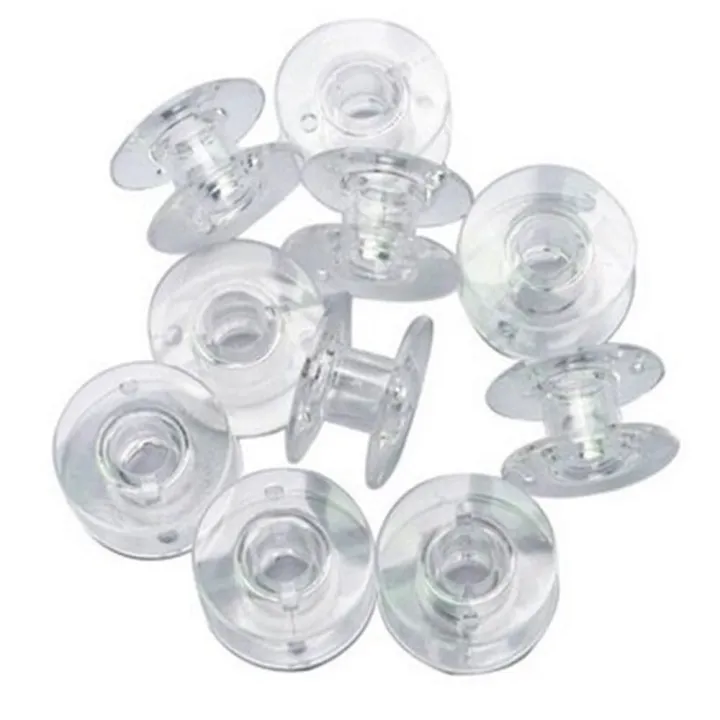 Genuine Singer Class 15 Plastic Bobbin (10 Pcs Pack) For Home Sewing / Zigzag Machines