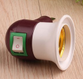 Plug Type Lamp Holder with Switch Portable Lamp Holder Plug Bulb Holder with On/Off Switch Wall Plug Lamp Socket Adapter E27 Plug-in Lamp Holder B22 Plug Type Light Socket Switch Control Lamp Holder No Wiring Lamp Holder Electric Plug-in Bulb Holder. 