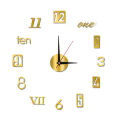 GOIKEA Acrylic Wall Clock with 3D Effect Silent Movement Large Numbers Mirror Design for Living Room Bedroom Office 40cm. 