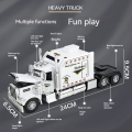 1:24 American Heavy Diecast Models Truck Trailer Head Alloy Collectible Diecast Vehicles with Lights and Sounds. 