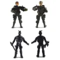 6Pcs/Set Military Force Army Soilder Assembly Model Mini Action Figures Kids Bauble. 