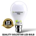 15 W LED BULB QUALITY  GOLDSTAR BRAND  -- B22/Pin Type --  ( 12 MONTH WARRANTY ). 