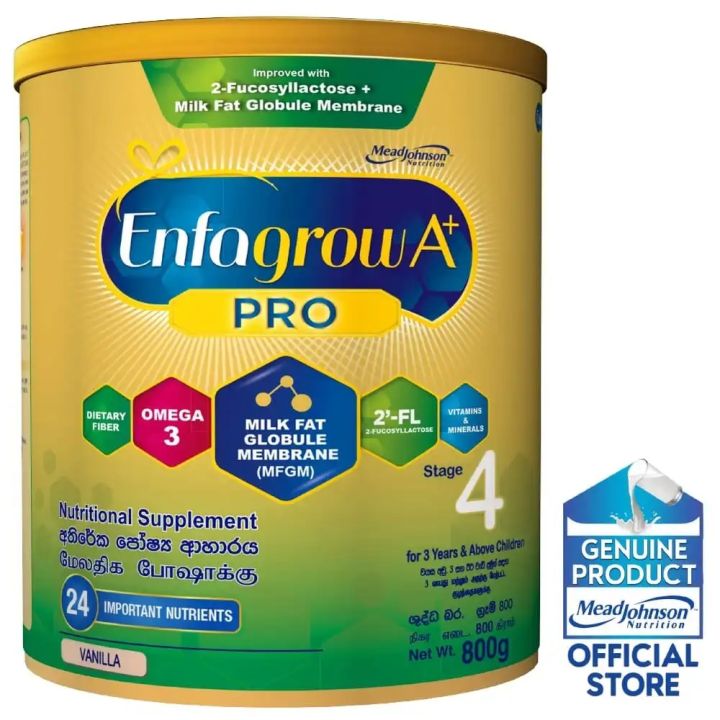 Enfagrow Pro A+ Stage 4 Milk Formula For Children Aged 3 Years And Above - 800G, Vanilla Flavour