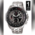 Casio Edifice Black Metal Analog Watch For Men. 