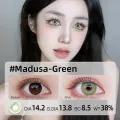 O2GIRL Contact lenses Color  blue green gradient (0.00~8.00) 14.2mm Medusa  Yearly. 