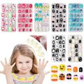 24Pcs/Set Cartoon Style Kids Nails Detachable Press On Nails Full Cover Press Stick On Nails Children Nail Decor. 