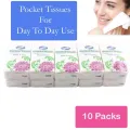 Pocket Tissues 10 Packs Soft Pocket Tissue Packs Cotton Tissue  Face Tissue  Disposable Tissue Paper  For Men And Women. 