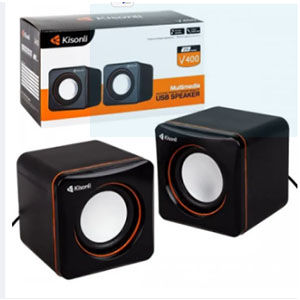 Kisonli V400 Multimedia USB Speaker  V400, 3W*2, USB, Black