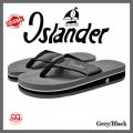 Islander Men's 'Grey/Black' non-slip rubber soles 100% Authentic and Original color slippers (Makapal). 