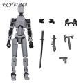 3d Printed Robot Model Transforming Robot Action Figure with Weapon Movable Joints Desktop Decoration 3d Printed Multi-jointed Robot Model. 