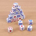1PCS Dices 12mm Plastic White Gaming Dice Standard Six Sided Decider Birthday Parties Board Game Leisure and entertainment. 
