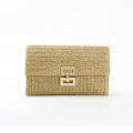 Straw Straw Clutch Trendy Beach Bag Woven Purse for Summer Weddings Beach Outings Casual Events Fashion Lovers Vacation Essentials. 