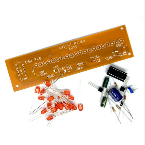 10 LED circuit DIY Kit Knight Rider Forward reverse running Scanner ...