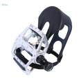 Stationary Bike Pedals, Exercise Bike Pedals with Straps and Toe Clips, Fits Exerciser Equipment & Exercise Bike Bicycle , Long 14mm spindle. 