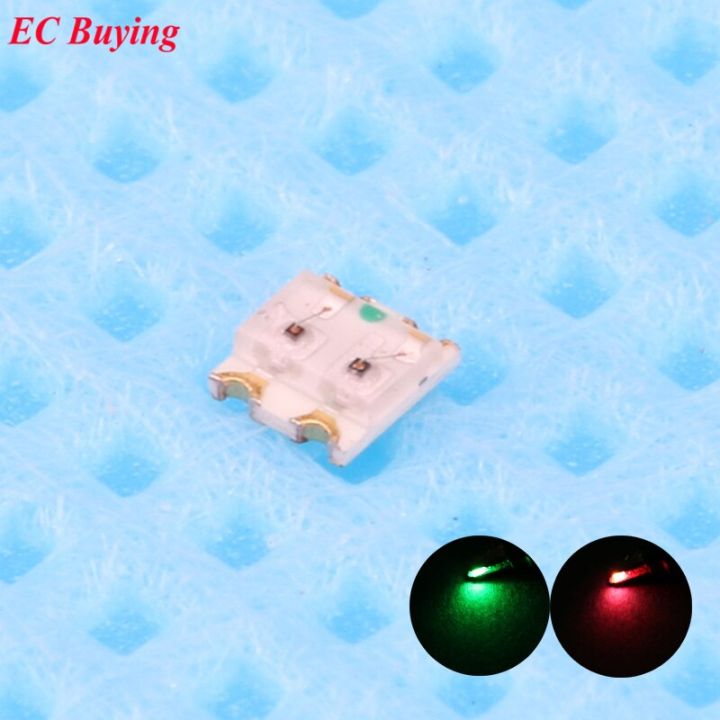 【Happy childhood memories】100 Red Green Dual 2 color LED SMD Chip Bulb ...