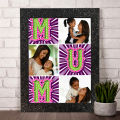A3 Size Personalised photo frame- Black dot frame 1 photo -9. 